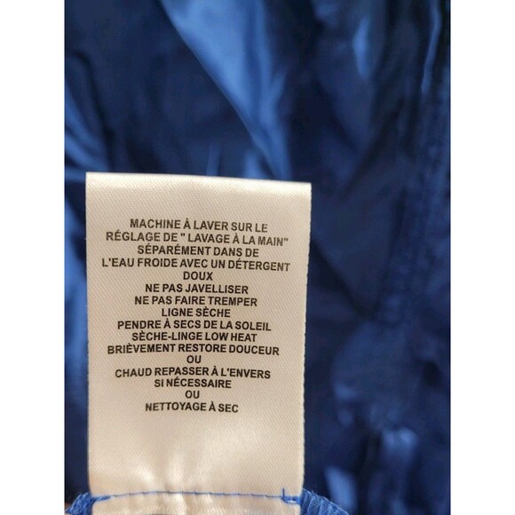 Go by GoSilk “Go Pull Me In” 100% Silk Maxi Dress Cornflower Blue Size Large NWT - Picture 9 of 12